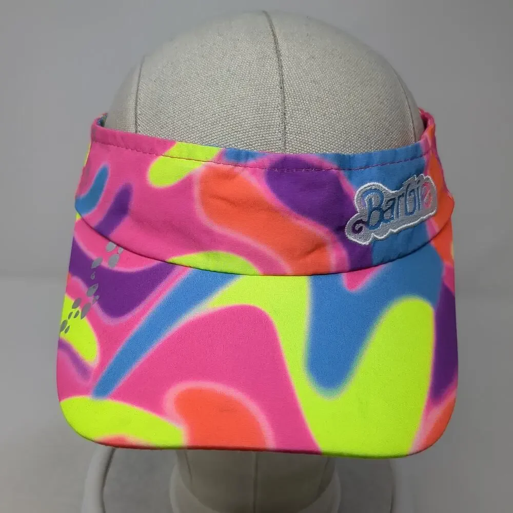 Barbie Sun Visor Cap Multicolor One Size Adjustable Embroidered Skating Outfit - Picture 2 of 8